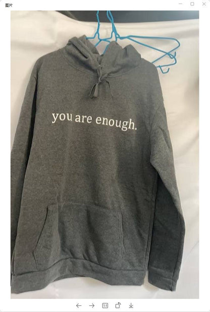 "Dear Person Behind Me" Letter Printed Plush Hoodie | Trendy Unisex Kangaroo Pocket Hoodie - All Inclusive Family Treasures