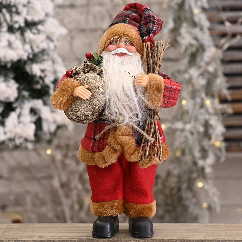 Classic Standing Santa Claus Doll - A Timeless Holiday Decor Piece - All Inclusive Family Treasures
