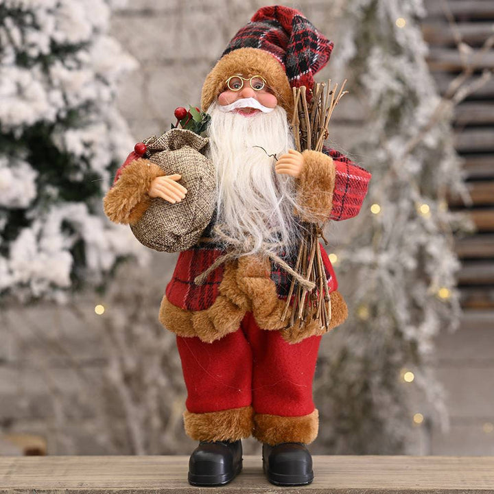 Classic Standing Santa Claus Doll - A Timeless Holiday Decor Piece - All Inclusive Family Treasures