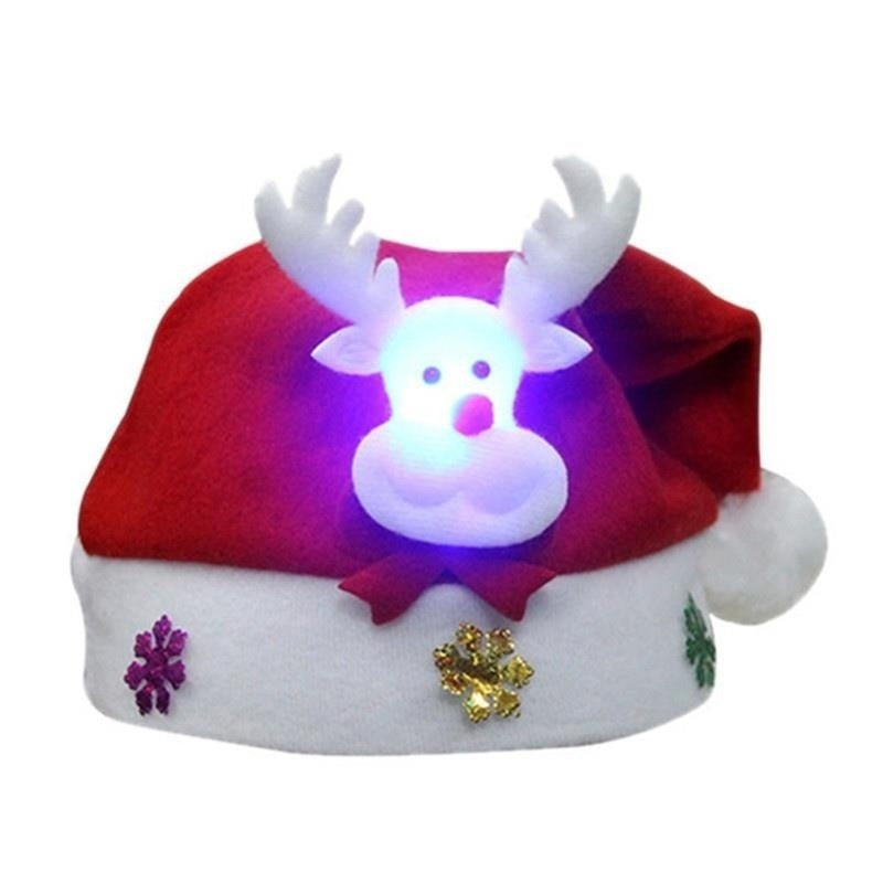 Festive Glow – Christmas LED Cartoon Luminous Hat for Kids & Adults