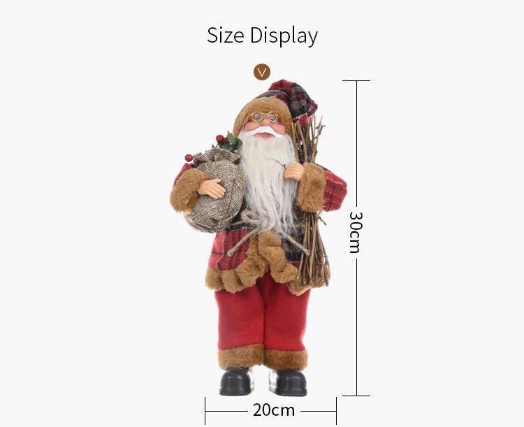 Classic Standing Santa Claus Doll - A Timeless Holiday Decor Piece - All Inclusive Family Treasures