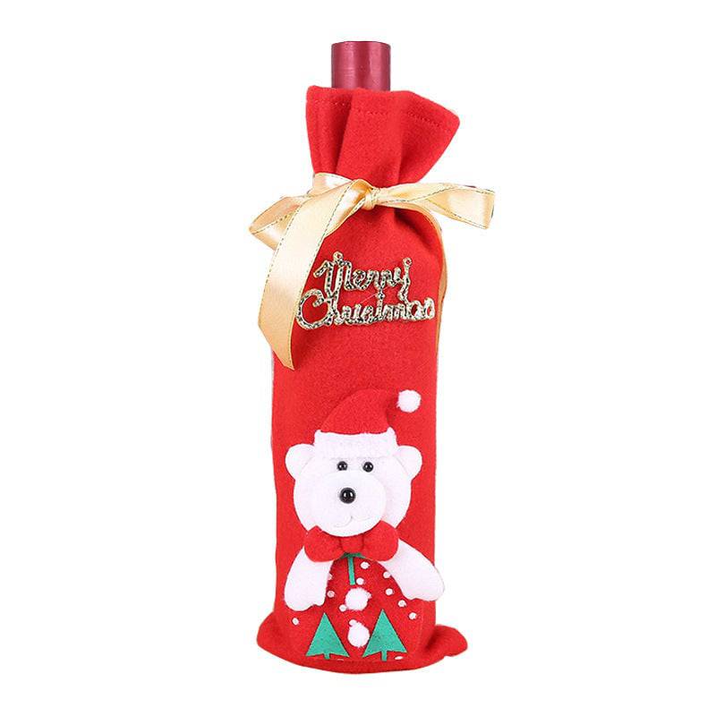 Festive Christmas Wine Bottle Covers – Adorable Holiday Bottle Bags for Perfect Gift Wrapping - All Inclusive Family Treasures