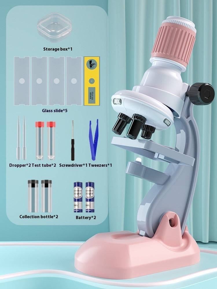 Explore the Microscopic World: 1200X LED Microscope for Kids & Beginners - All Inclusive Family Treasures