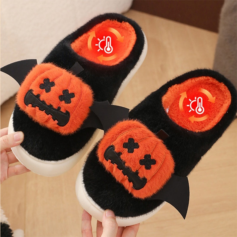 Spooky-Cute Pumpkin Slippers for Halloween Snuggles