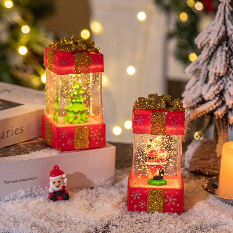 Christmas Gift Box Crystal Ball with LED Lights - Magical Holiday Decor for All Ages - All Inclusive Family Treasures