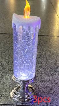 Enchanting Color-Changing LED Glitter Candle – Rechargeable & Waterproof Home Decor - All Inclusive Family Treasures