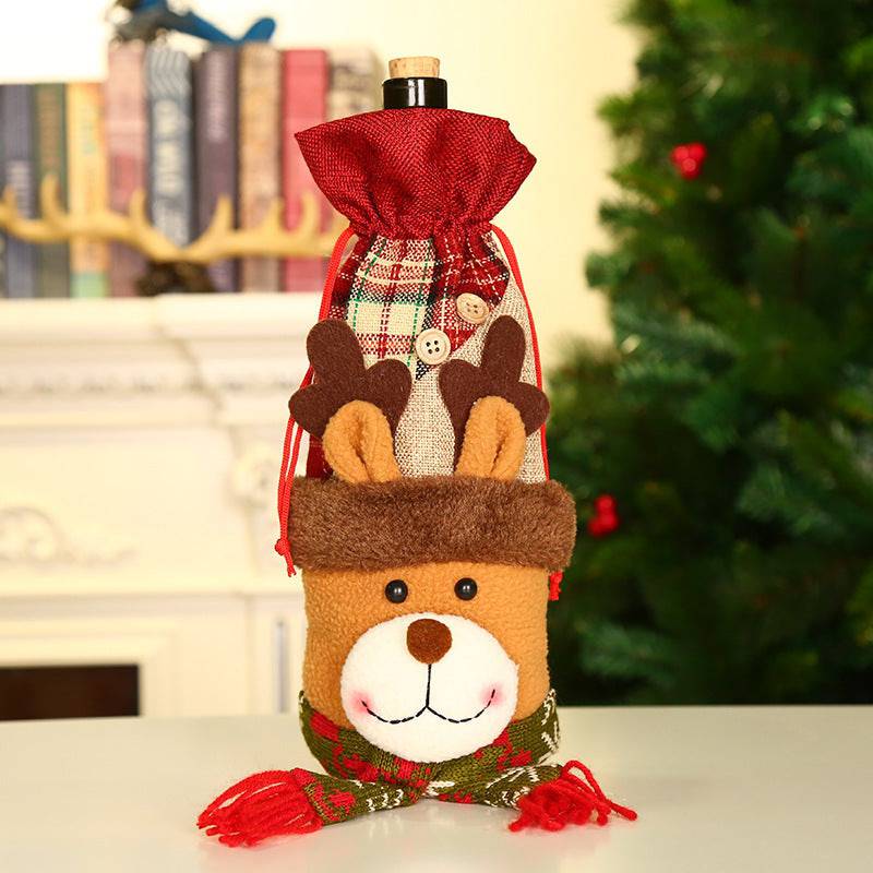 Festive Christmas Wine Bottle Covers – Adorable Holiday Bottle Bags for Perfect Gift Wrapping - All Inclusive Family Treasures