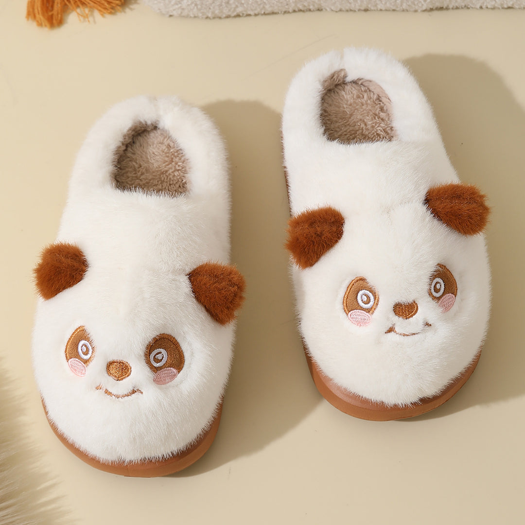 Cozy Cartoon Panda Cotton Slippers