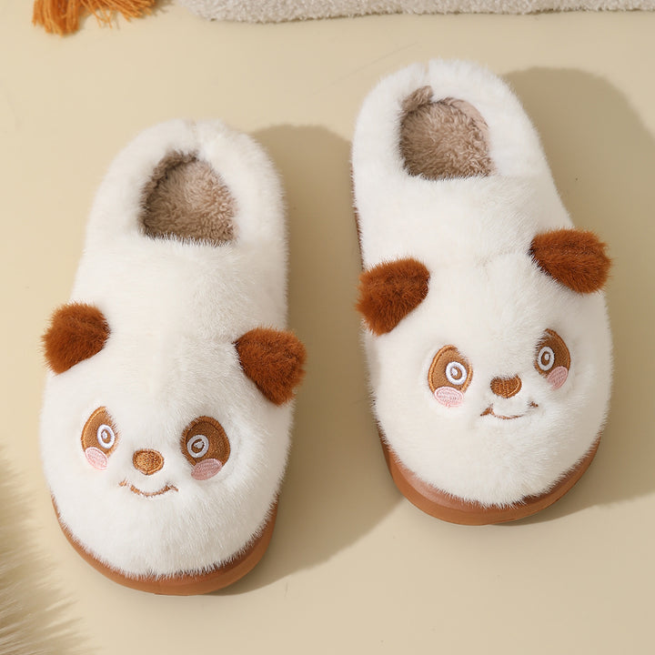 Cozy Cartoon Panda Cotton Slippers