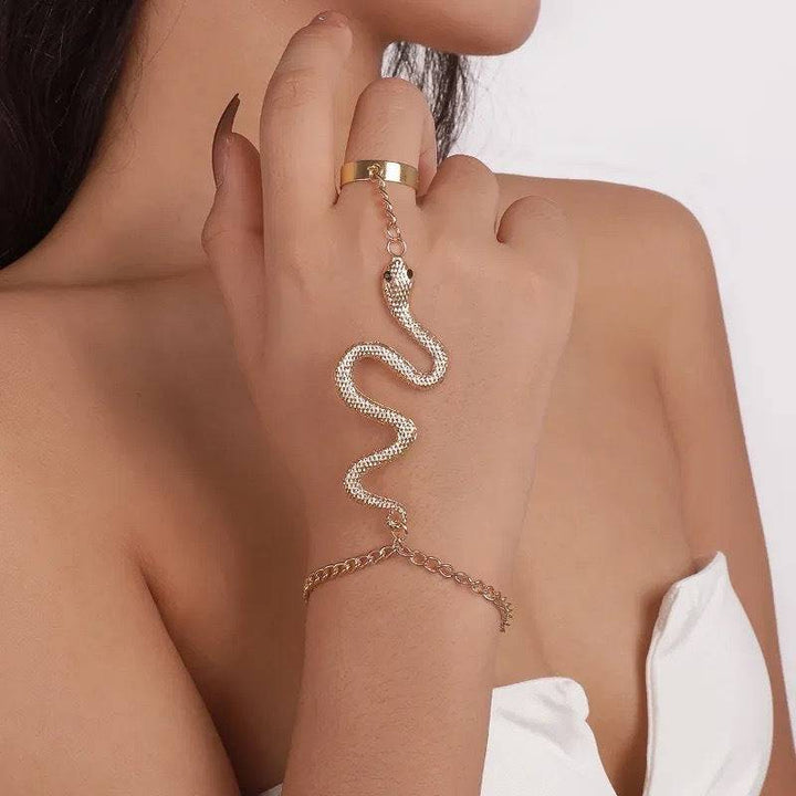 Bold Serpentine Hand Chain Bracelet - All Inclusive Family Treasures