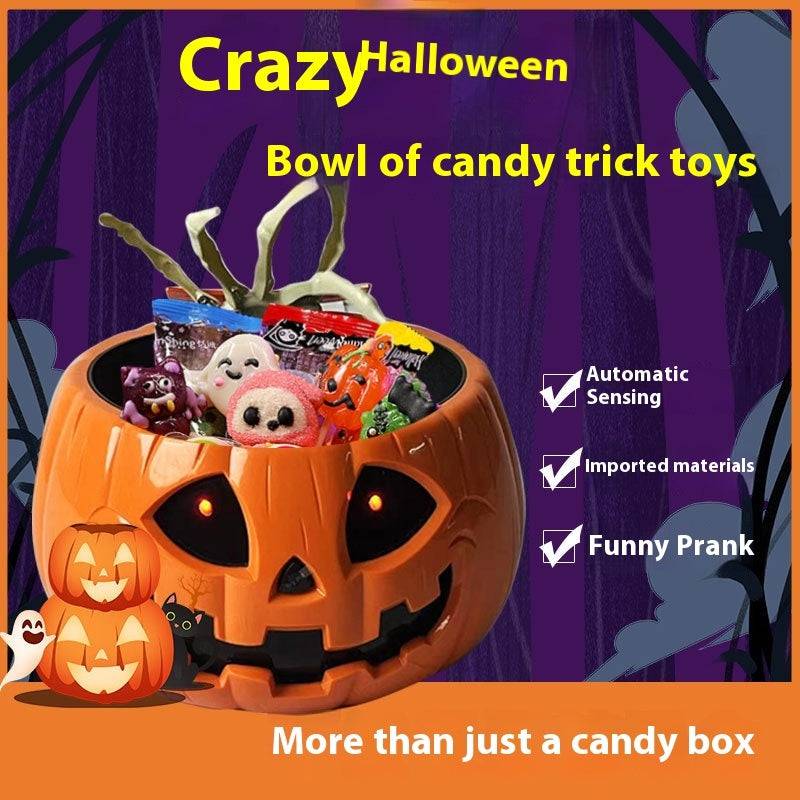 Children's Electric Halloween Pumpkin Lamp Candy Bowl – The Perfect Glowing Treat Holder for Spooky Fun! - All Inclusive Family Treasures