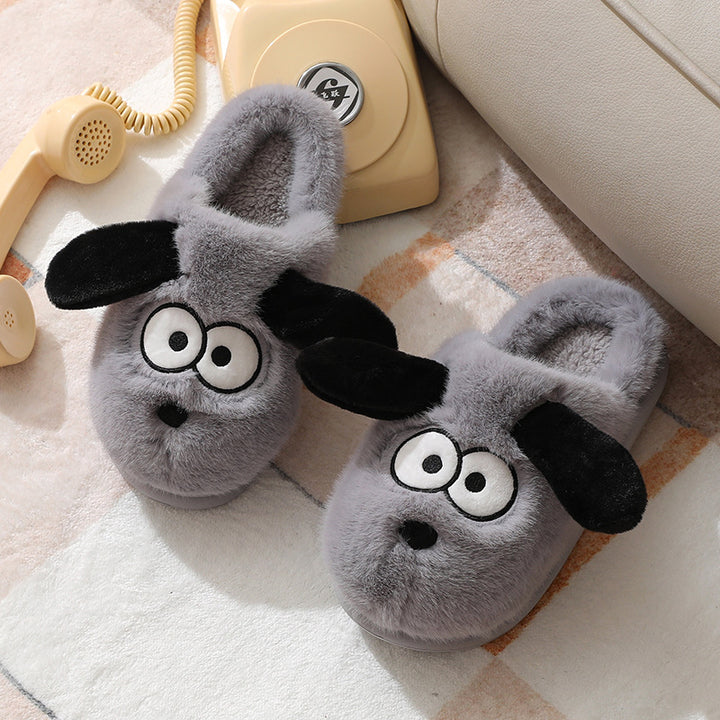 Cozy Pup Plush Slippers – Cute & Comfy Winter Warmth