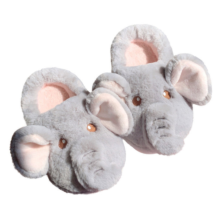 Snuggly Elephant Plush Slippers