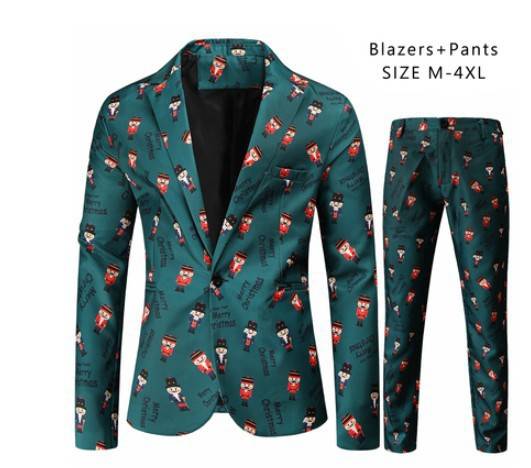 Men's Christmas Suit - Festive Holiday Blazer and Pants Set - All Inclusive Family Treasures