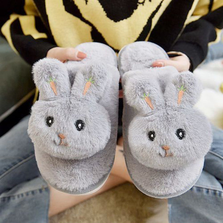 Snuggle Bunny Plush Slippers – Cozy Cartoon Comfort