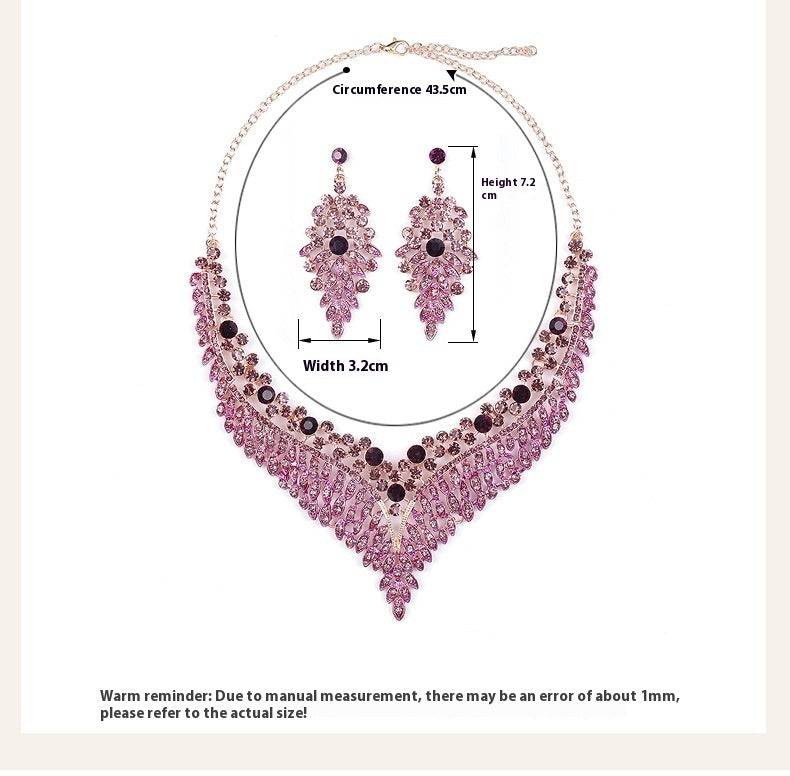 Elegant Retro Necklace & Earrings Set – A Touch of Timeless Glamour - All Inclusive Family Treasures