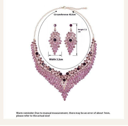 Elegant Retro Necklace & Earrings Set – A Touch of Timeless Glamour - All Inclusive Family Treasures