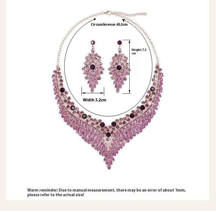 Elegant Retro Necklace & Earrings Set – A Touch of Timeless Glamour - All Inclusive Family Treasures