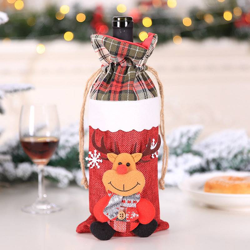 Festive Christmas Wine Bottle Covers – Adorable Holiday Bottle Bags for Perfect Gift Wrapping - All Inclusive Family Treasures