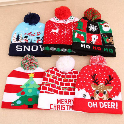 Festive LED Light-Up Christmas Beanie – Cozy, Bright, and Full of Holiday Spirit! - All Inclusive Family Treasures