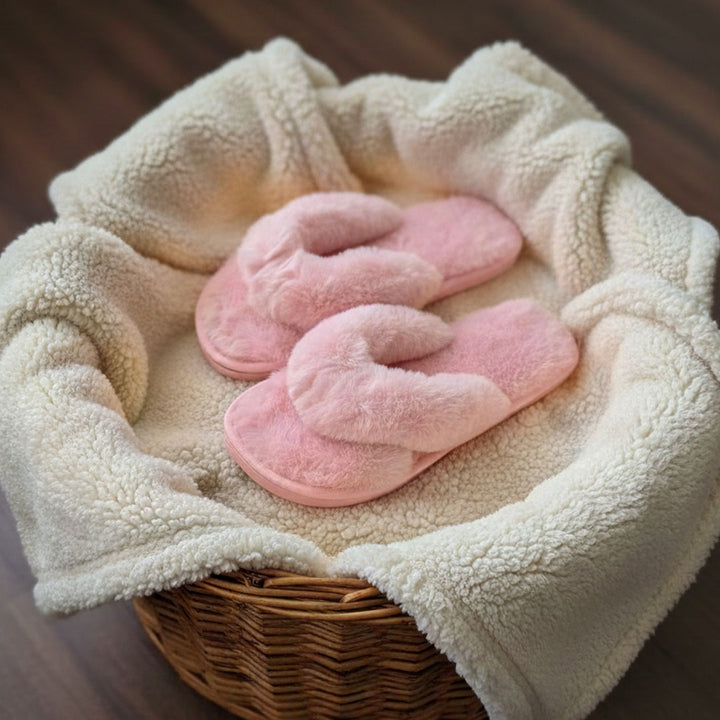 Step Into Luxury with Plush Flip-Flop Slippers!