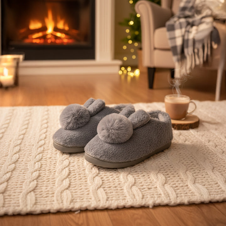 Snuggle into Cuteness with Bunny-Ear Winter Slippers