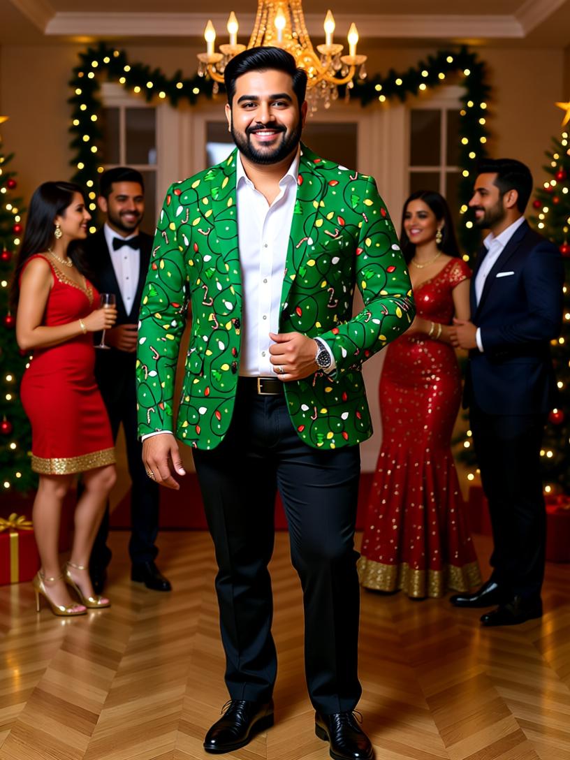 Santa Claus Christmas Coat - Festive Holiday Costume Suit for Celebrations