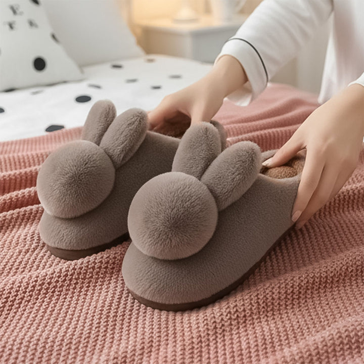 Snuggle into Cuteness with Bunny-Ear Winter Slippers
