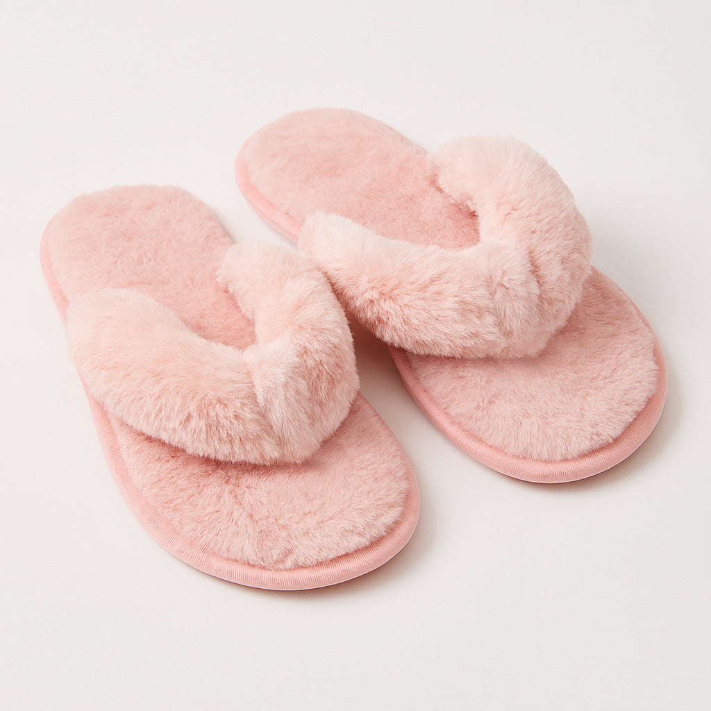 Step Into Luxury with Plush Flip-Flop Slippers!