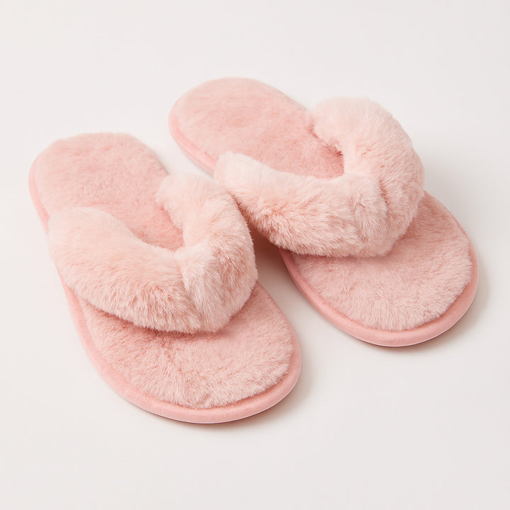 Step Into Luxury with Plush Flip-Flop Slippers!