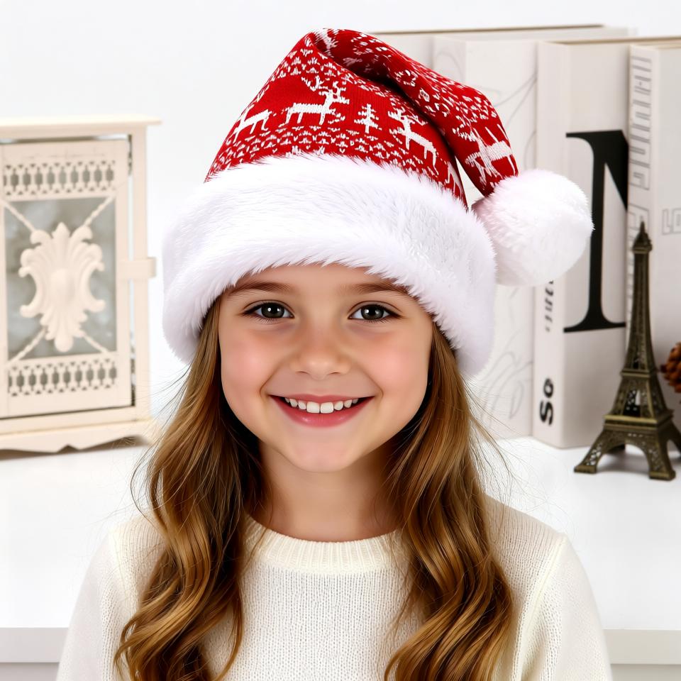 Knitted Snowflake & Reindeer Christmas Hats – Stay Cozy in Festive Style!
