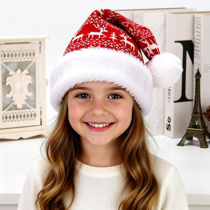 Knitted Snowflake & Reindeer Christmas Hats – Stay Cozy in Festive Style!