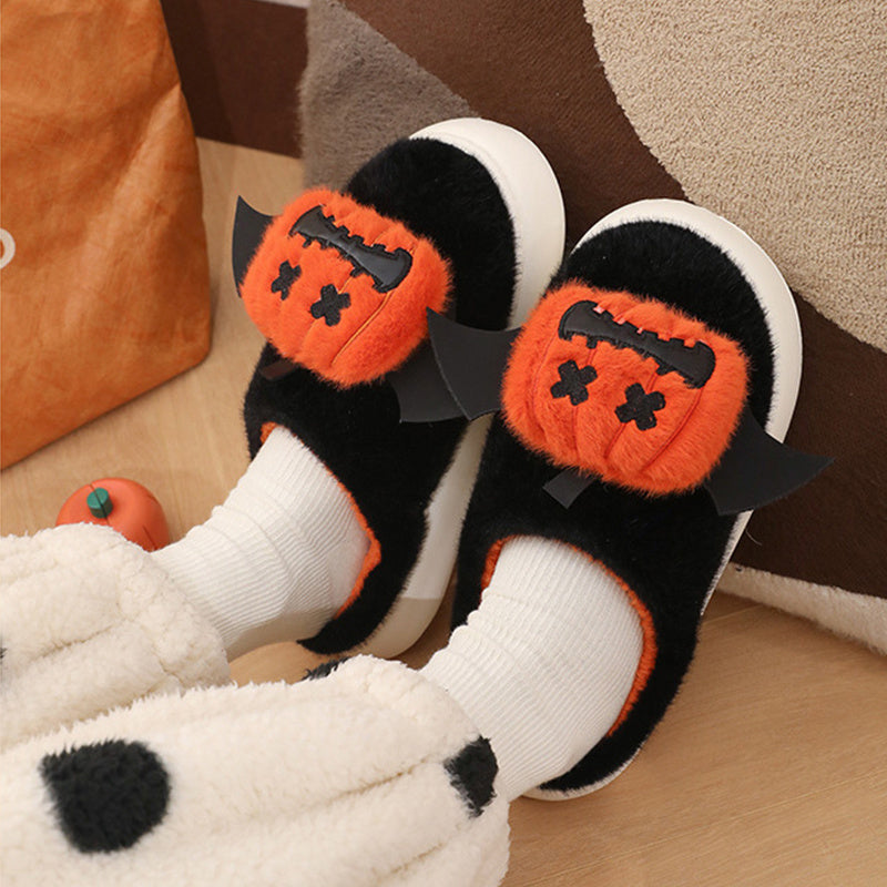 Spooky-Cute Pumpkin Slippers for Halloween Snuggles