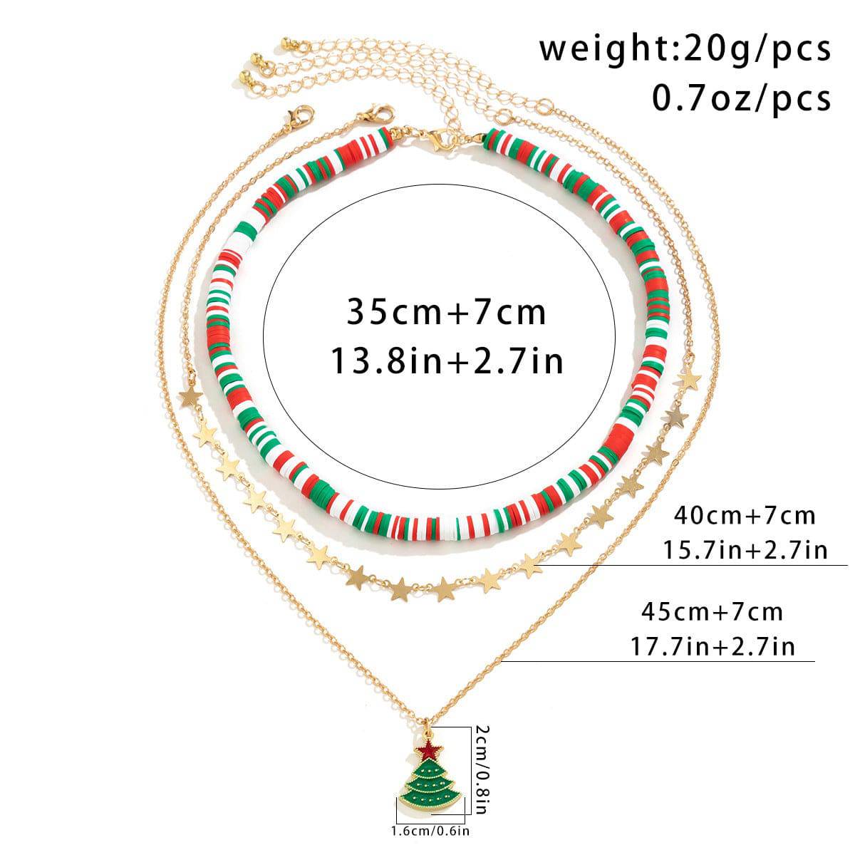 Festive Beaded Christmas Necklace Set – Holiday Charm with Snowman & Crystal Accents - All Inclusive Family Treasures