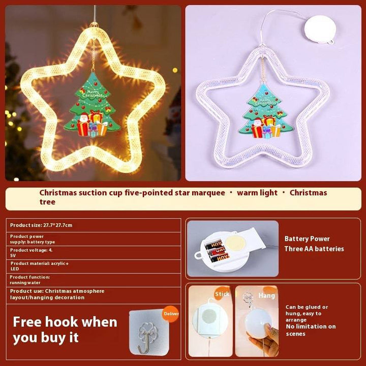 Sparkling LED Christmas Star Lights – Illuminate Your Windows and Doors This Holiday Season - All Inclusive Family Treasures
