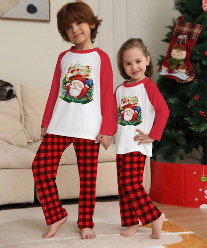 Festive Family Matching Pajama Set – Christmas Long Sleeve T-Shirts & Plaid Pants - All Inclusive Family Treasures