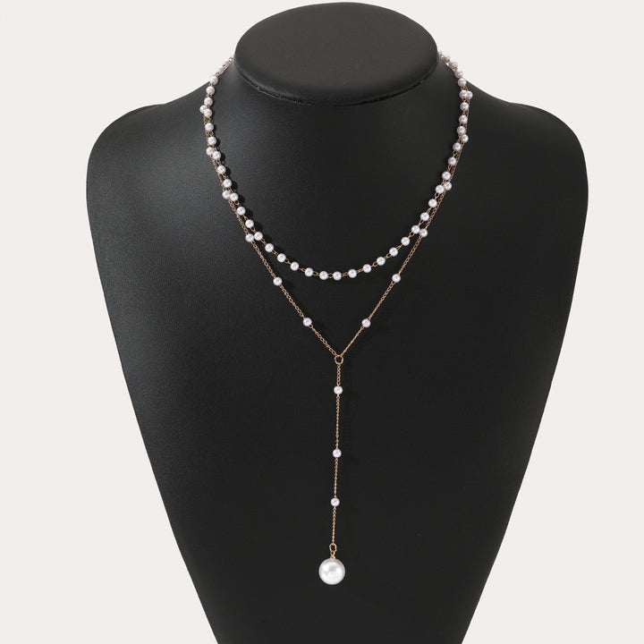 Grace in Layers – Pearl Double Layer Twin Pearl Necklace