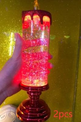 Enchanting Color-Changing LED Glitter Candle – Rechargeable & Waterproof Home Decor - All Inclusive Family Treasures