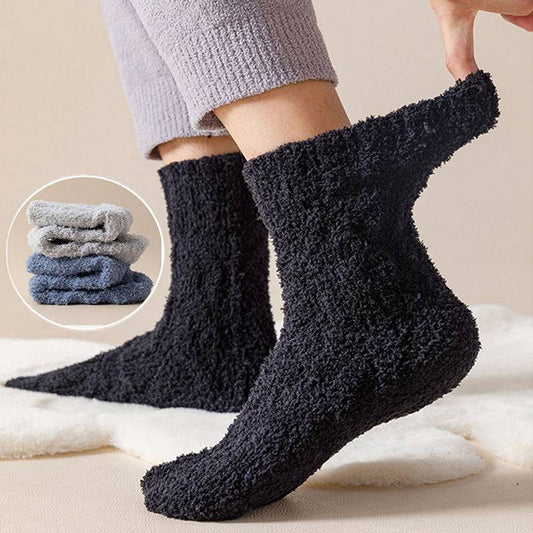 Winter Warm Fuzzy Coral Fleece Socks – Ultra-Soft & Cozy Home Socks - All Inclusive Family Treasures