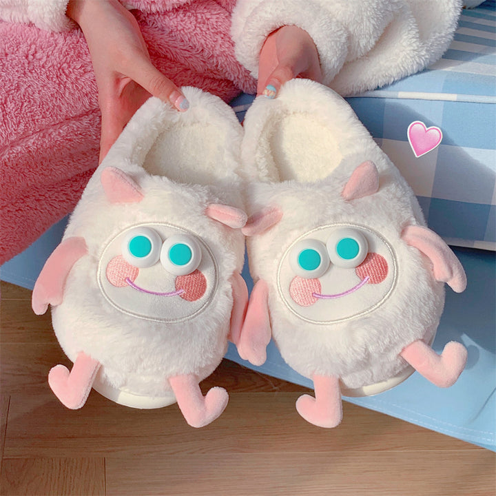 Women’s Plush Cartoon Thermal Slippers