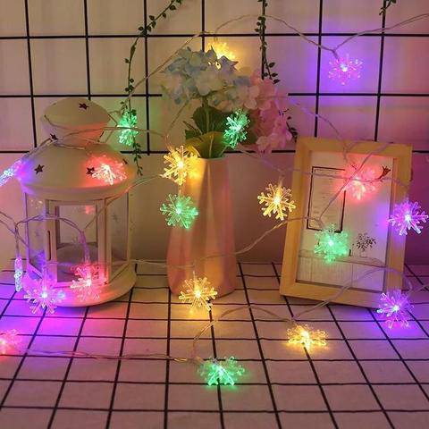 Enchanting LED Snowflake String Lights – Perfect for Festive Home Décor - All Inclusive Family Treasures