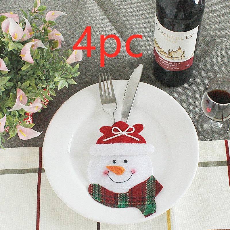 Festive Christmas Cutlery Holder Set – Add a Touch of Holiday Magic to Your Table! - All Inclusive Family Treasures