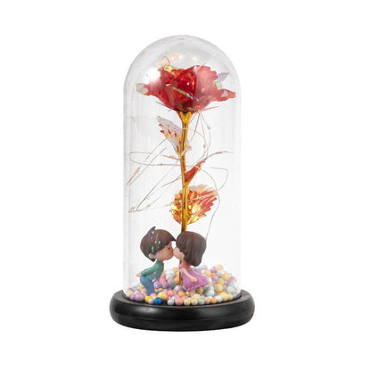 Eternal Rose LED Glass Dome – Romantic Night Light & Decorative Gift - All Inclusive Family Treasures