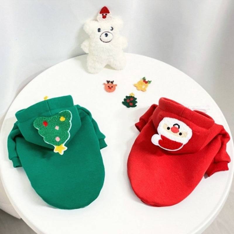 Adorable Christmas Pet Hoodie – Warm Santa & Tree Pullover for Cats & Dogs - All Inclusive Family Treasures