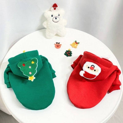 Adorable Christmas Pet Hoodie – Warm Santa & Tree Pullover for Cats & Dogs - All Inclusive Family Treasures