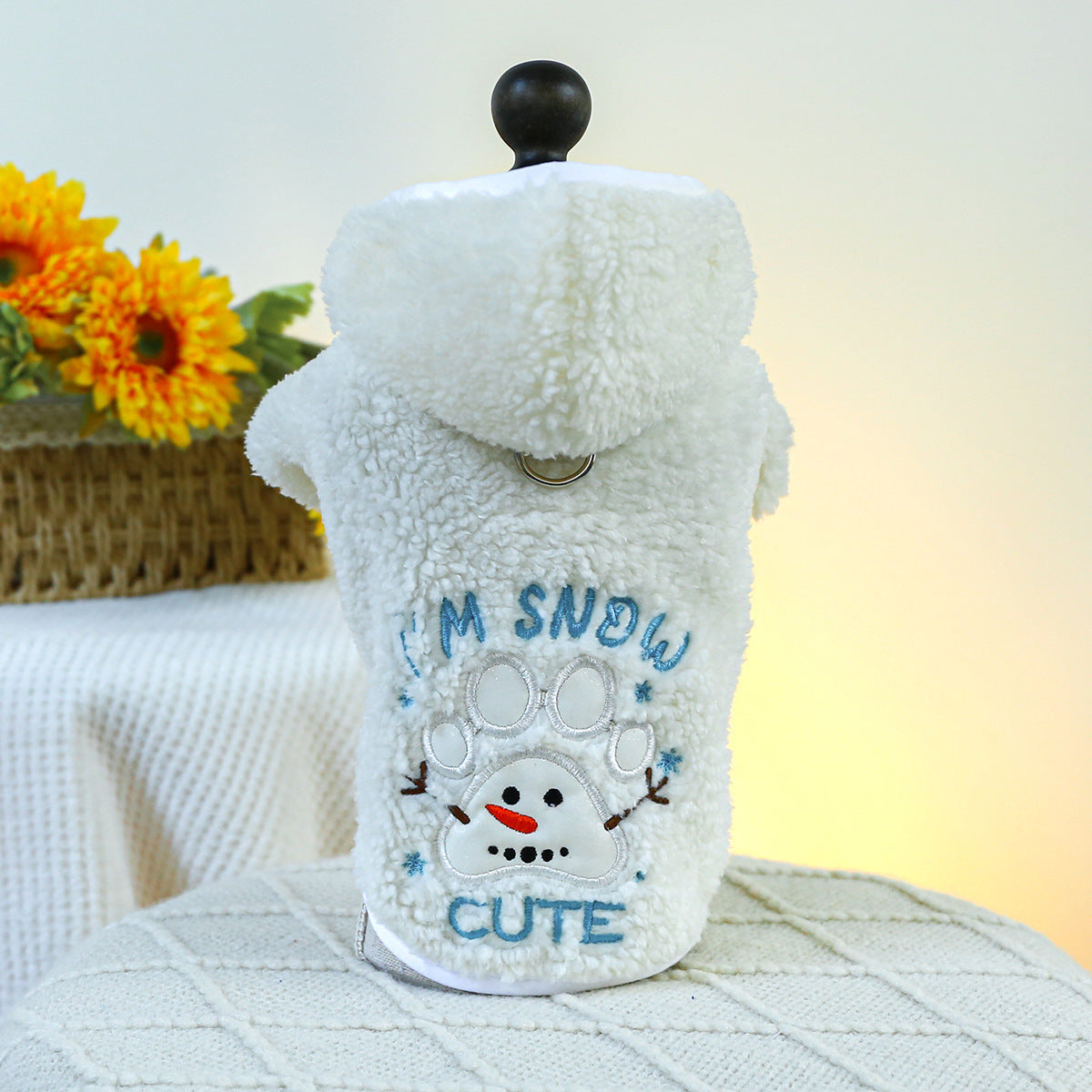 Fluffy Snowman Christmas Jacket – Festive Cuteness for Your Furry Friend - All Inclusive Family Treasures