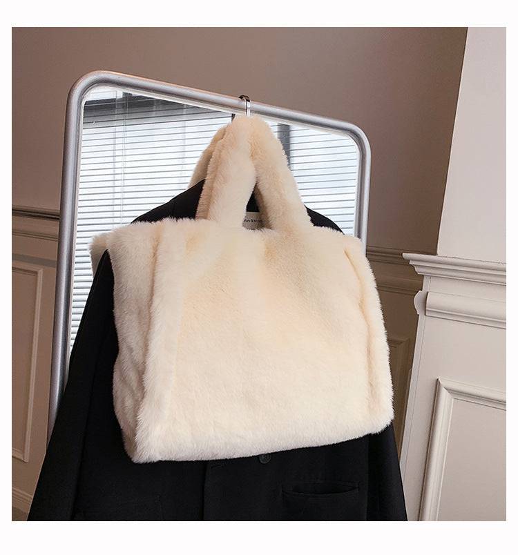 Winter Plush Handbag – Stylish and Cozy Tote for Women - All Inclusive Family Treasures