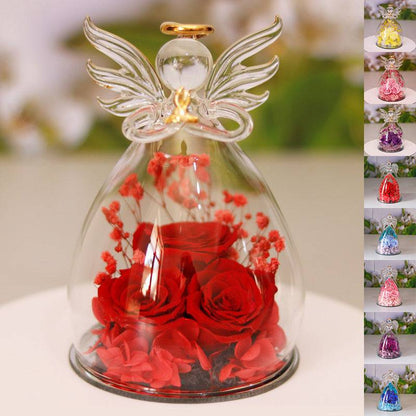 Eternal Angel Glass Rose Gift – Timeless Elegance for Every Occasion - All Inclusive Family Treasures