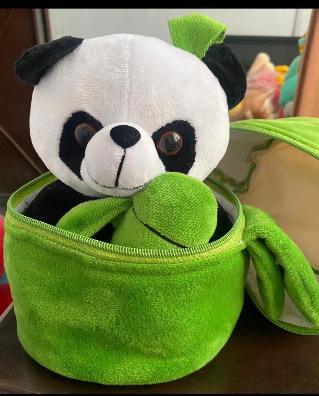 Adorable Panda Plush with Bamboo Hideout – Cuddly Toy & Collectible Gift