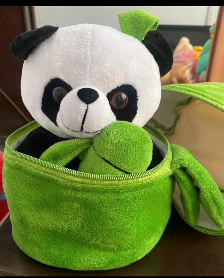 Adorable Panda Plush with Bamboo Hideout – Cuddly Toy & Collectible Gift